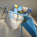 5958 Big bag filler with electric fall breaker