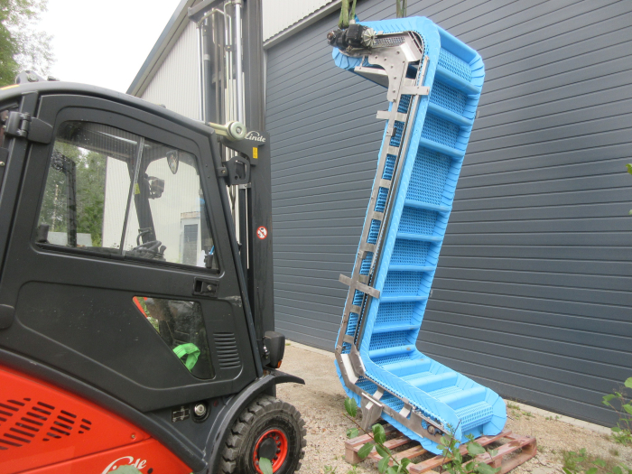 5682 Vertikal Elevator Förderband Edelstahl