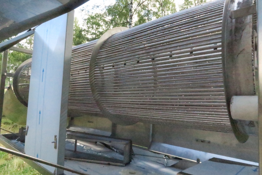 4397 X-stål potatistvätt NY Maskin 3000x900 mm trumma