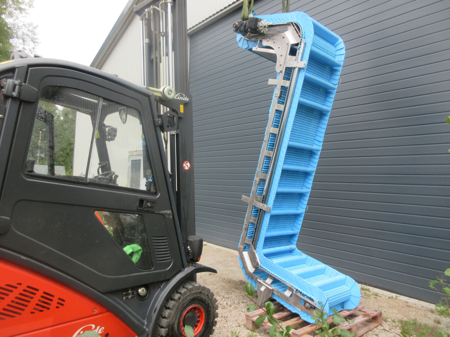 5682 Vertikal Elevator Förderband Edelstahl
