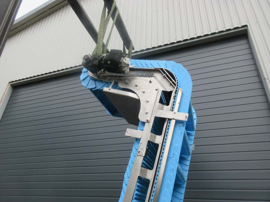 5682 Vertikal Elevator Förderband Edelstahl