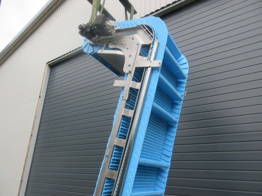 5682 Vertikal Elevator Förderband Edelstahl