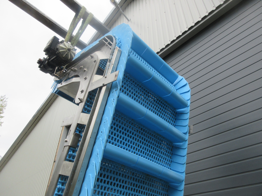 5682 Vertikal Elevator Förderband Edelstahl