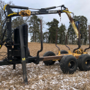 5542 Tractor Valmet 465 4WD with Moheda timber trailer 10 ton