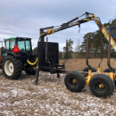 5542 Tractor Valmet 465 4WD with Moheda timber trailer 10 ton
