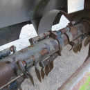 5853 Baselier haulm topper 4 row with low press tires
