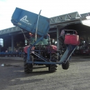 3766 Asa-lift T-10B carrot harvester mounted with bunker