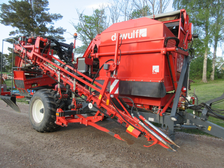 5813 Dewulf GBC carrot harvester 1 row with bunker