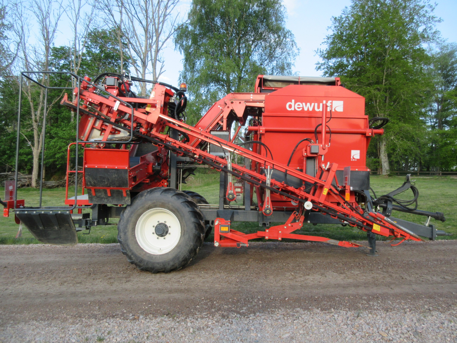5813 Dewulf GBC carrot harvester 1 row with bunker