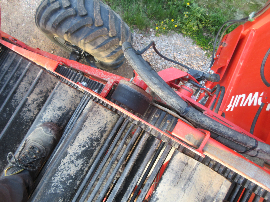 5813 Dewulf GBC carrot harvester 1 row with bunker