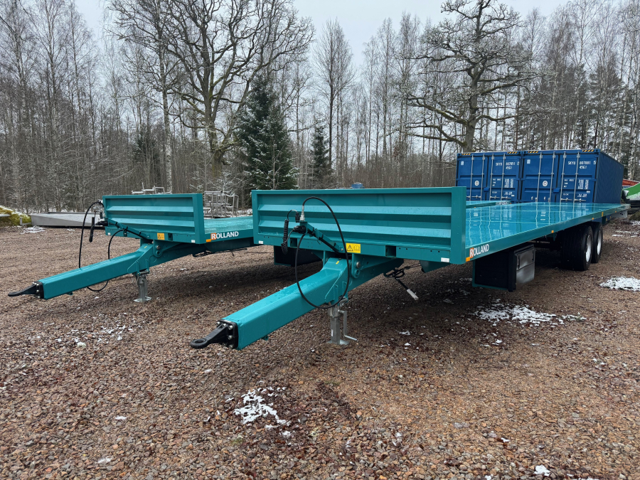 6102 Rolland flatbed trailer 12 m. Box trailer