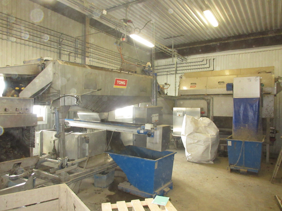 6292 Tong potato washing line with destoner and polisher Stainless steel