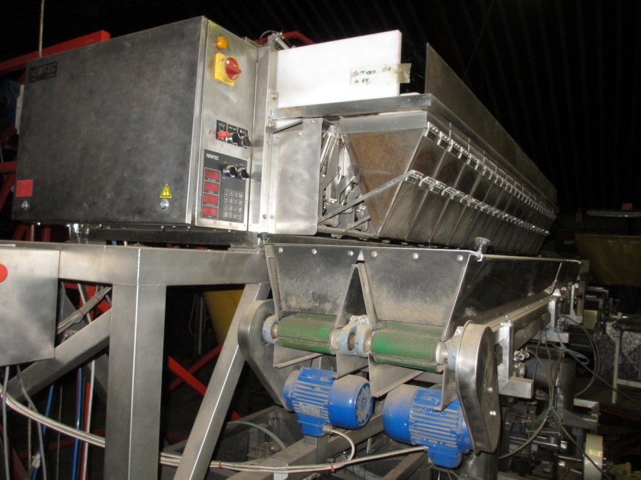 4010 Newtec 2014XBD multi head weigher complete packaging line