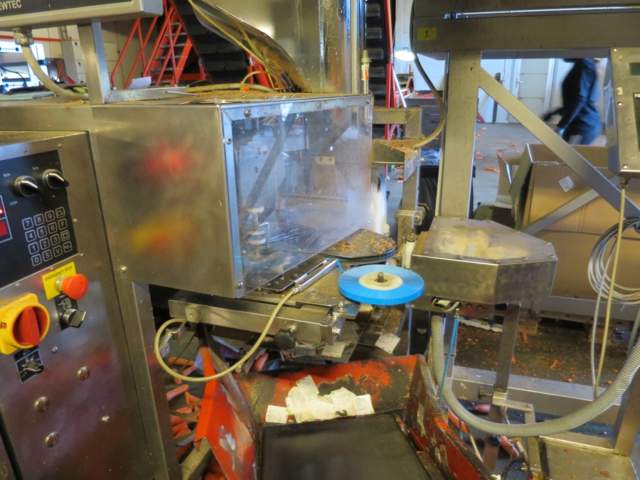 4032 Newtec 3009 weigher with bagging line for carrots