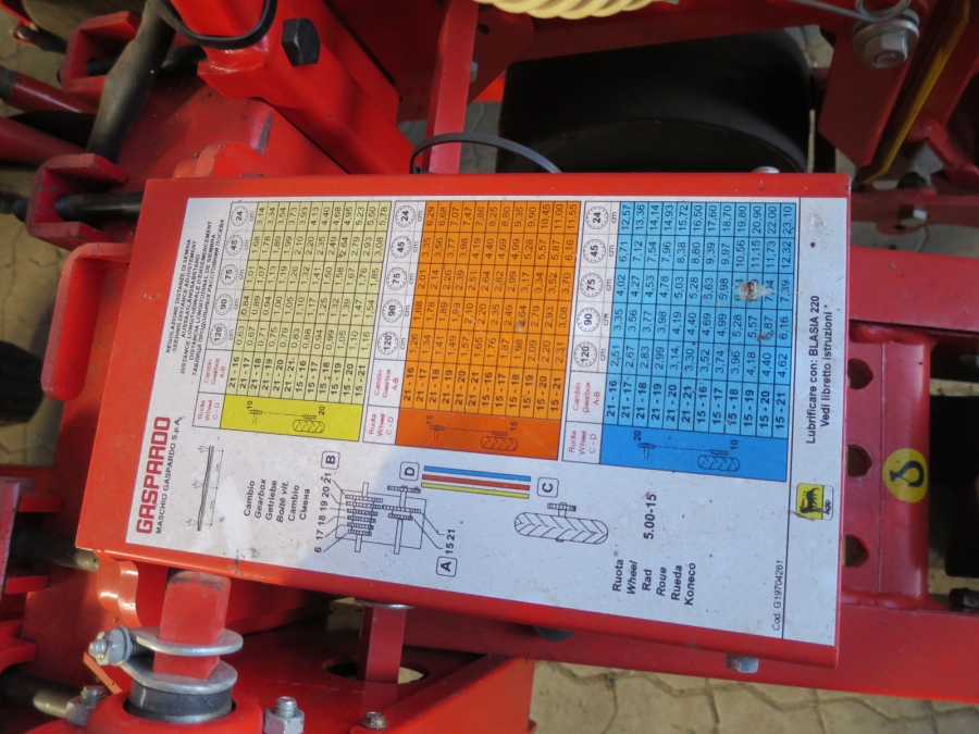 4035 Gaspardo onion seeder / vegetable seeder pneumatic 7 row